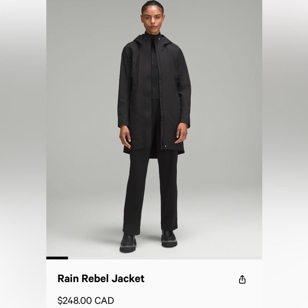 Lululemon rain rebel jacket